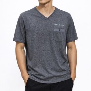 Conner Gray V-Neck Pocket Tee – Size Large